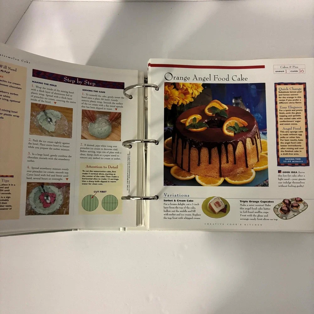 Creative Cook's Kitchen Recipe Card Binder 1998 IMP Hardcover Recipe Organizer